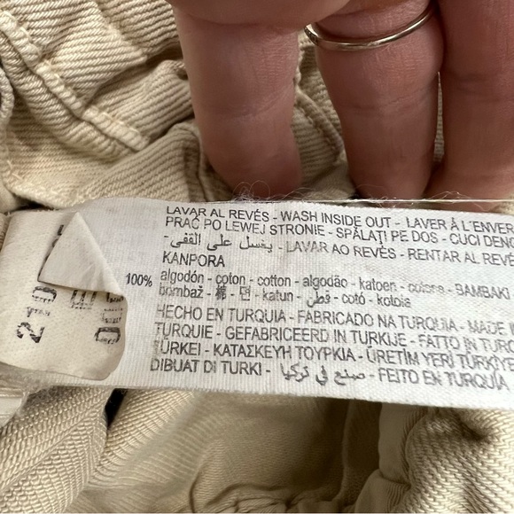 Zara Women's 90's Inspired Demin Casual Tan Pants Size US 6 - Picture 6 of 6